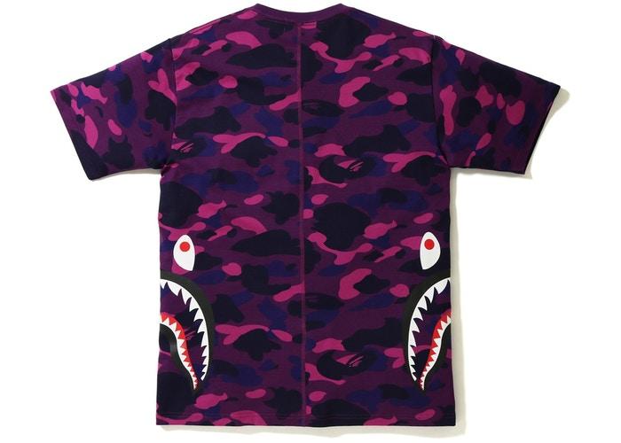 Футболка BAPE Color Camo Side Shark Tee Purple
