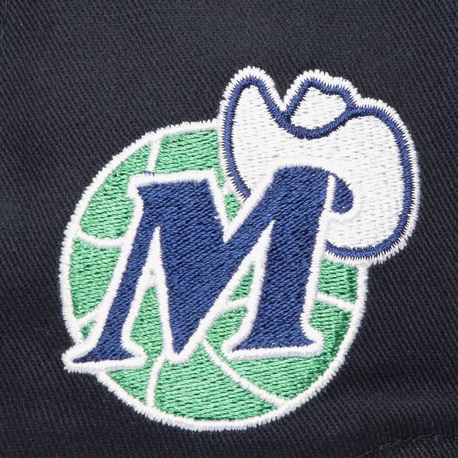 Бейсболка Mitchell & Ness Navy Dallas Mavericks Block Sweep Pro Adjustable Hat
