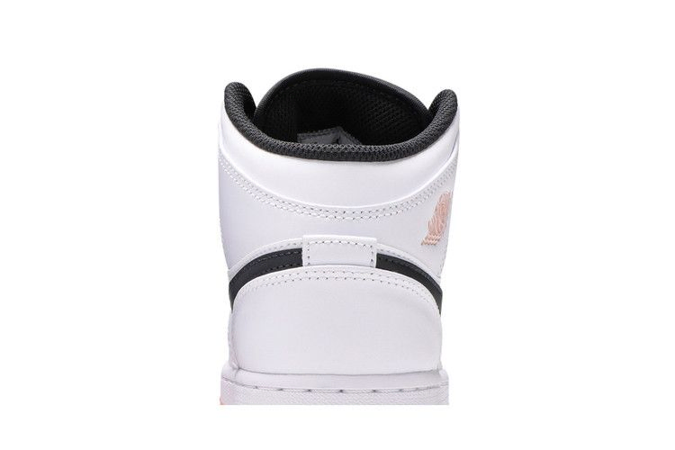 Кроссовки Air Jordan 1 Mid GS 'White Arctic Orange'