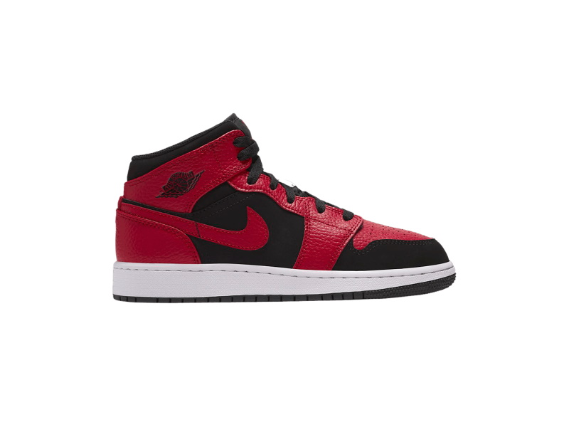 Air-Jordan-1-Mid-GS-Black-Gym-Red