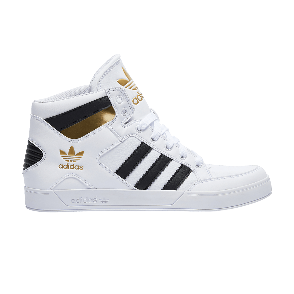 Кроссовки Adidas Hard Court High 'White Black Gold'