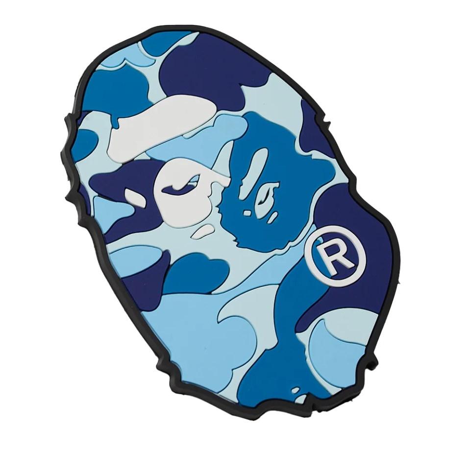 Костер BAPE ABC Camo Ape Head Rubber Coaster Blue