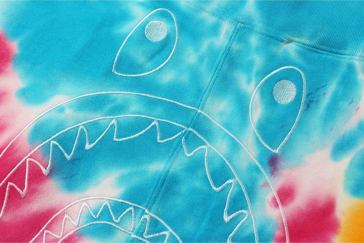Спортивные шорты BAPE Tie Dye Shark Sweat (SS19) Shorts Multi