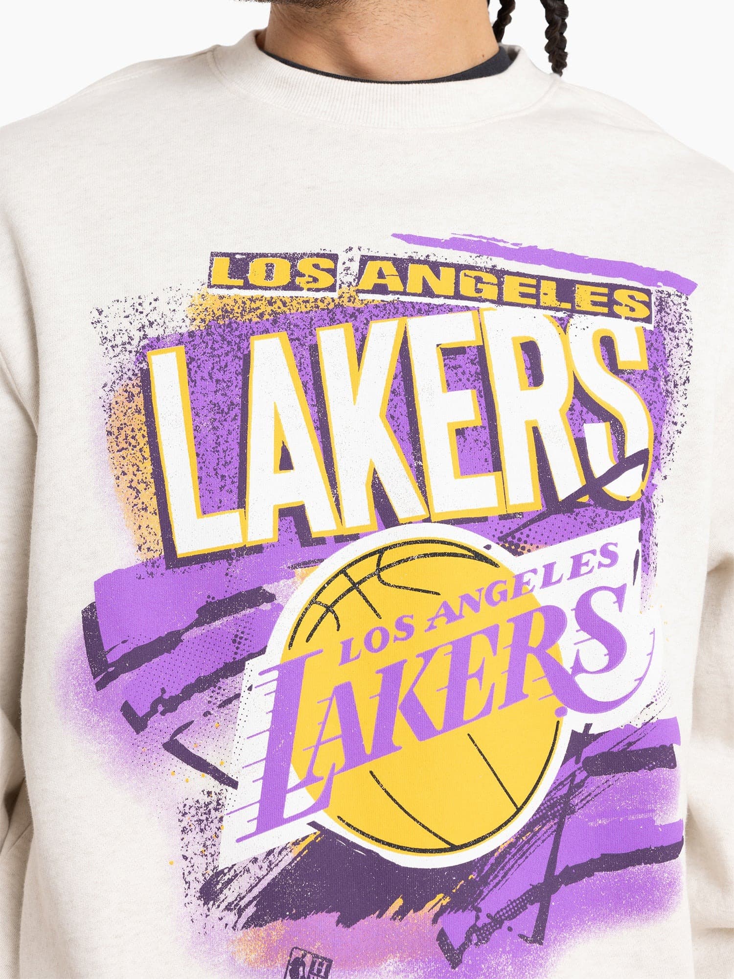 Футболка Mitchell & Ness Los Angeles Lakers Vintage Abstract NBA Crewneck