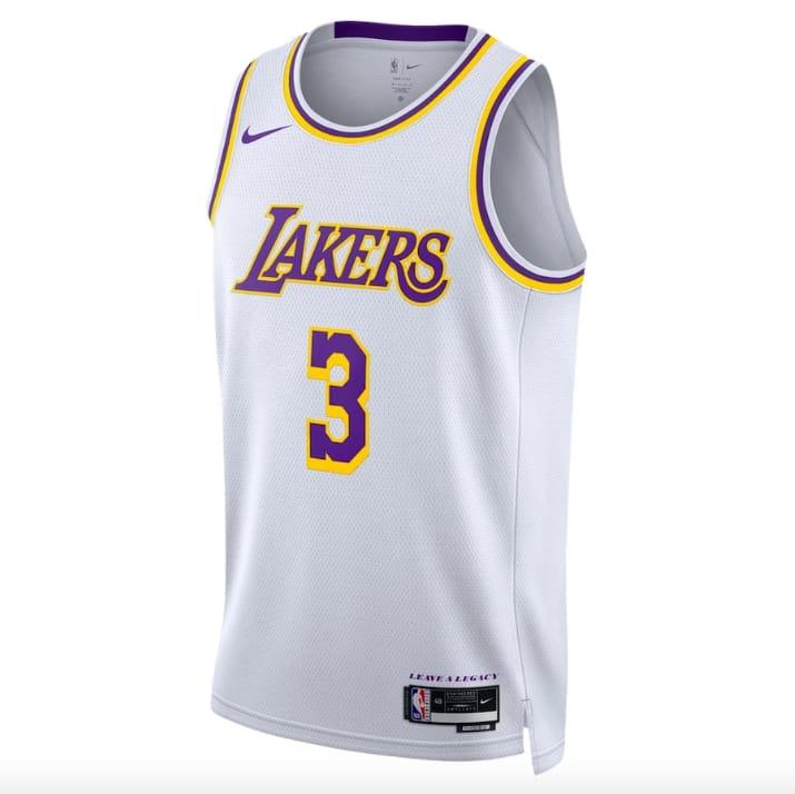 Баскетбольная джерси 2022-23 LA Lakers #3 Anthony Davis Swingman Association White Jersey