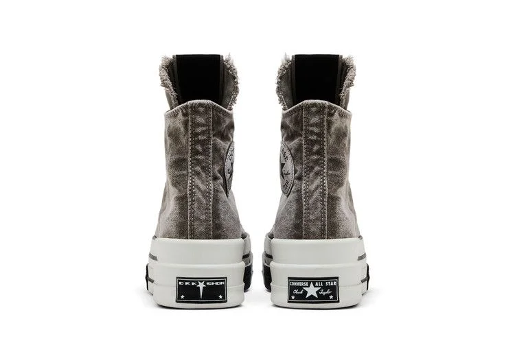 Rick Owens x Converse DRKSHDW DBL DRKSTAR Chuck 70 High 'Washed Canvas Pack - Concrete'
