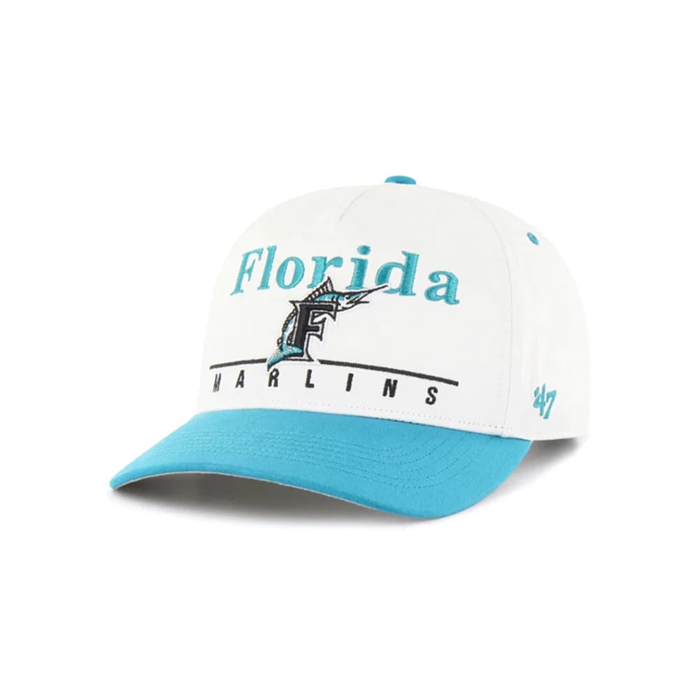 Бейсболка 47 Brand Miami Marlins Cooperstown White Super '47 Snapback Hat