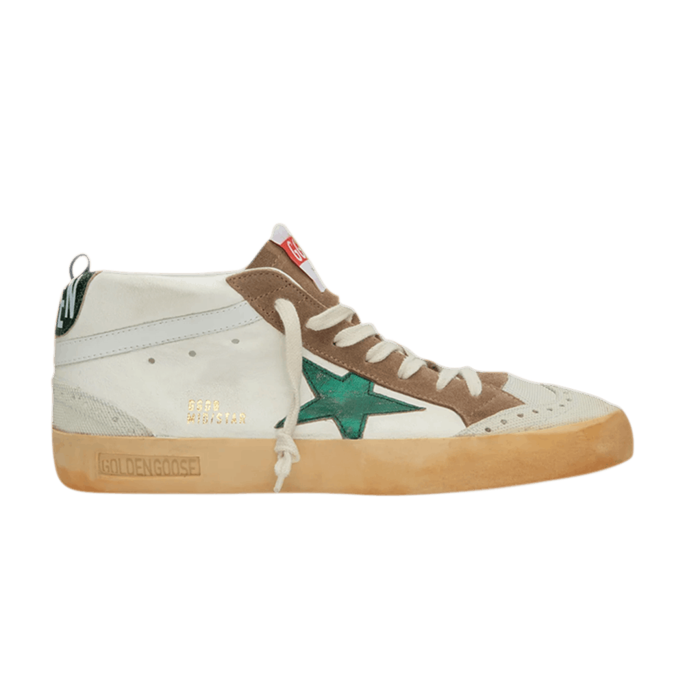 Кроссовки Golden Goose Mid Star 'White Cream Green'