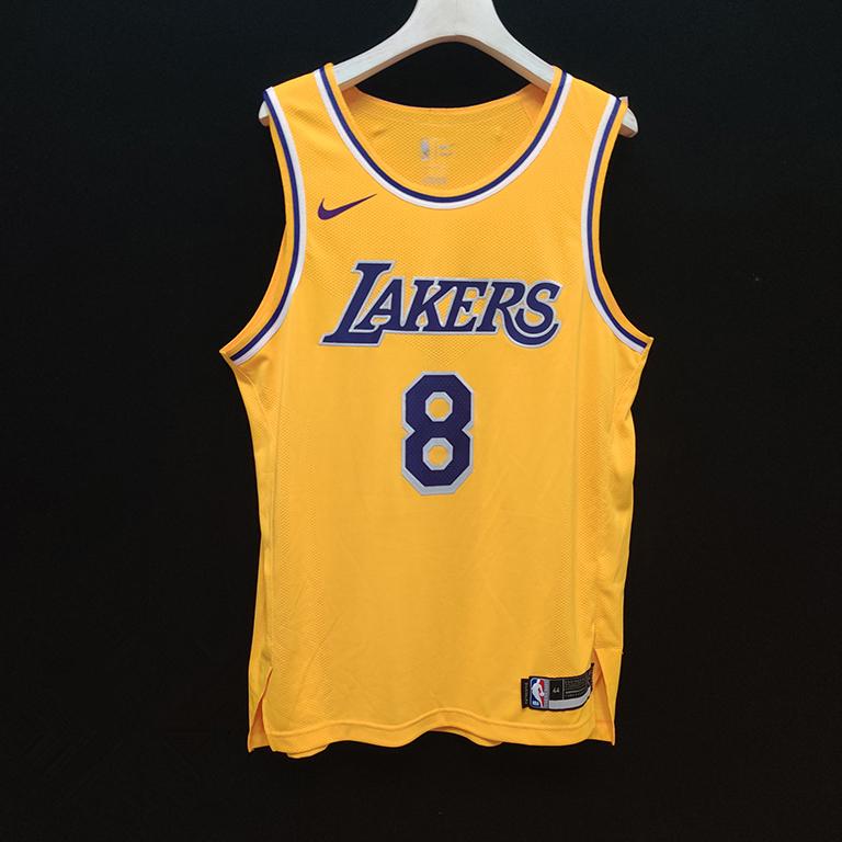 Баскетбольная джерси 2019-20 Los Angeles Lakers Nike Custom Authentic Jersey Yellow Icon Edition