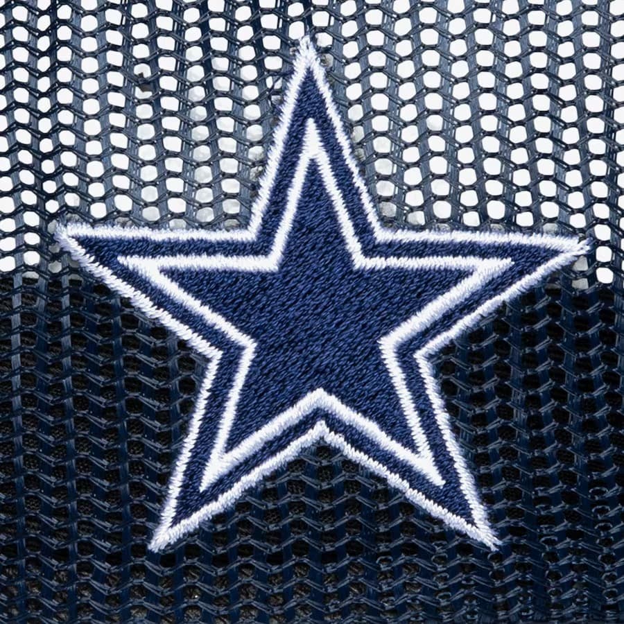 Бейсболка Mitchell & Ness Navy Dallas Cowboys Satin Snapback Trucker Hat
