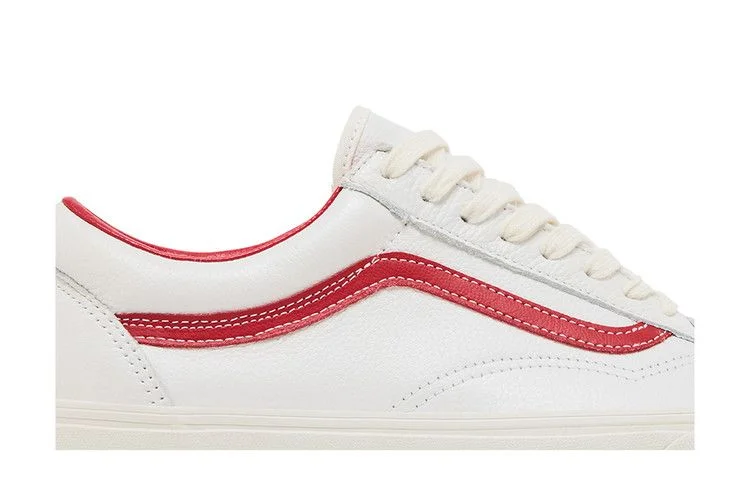 Vans Old Skool 'Vintage Leather - Blanc De Blanc Red'