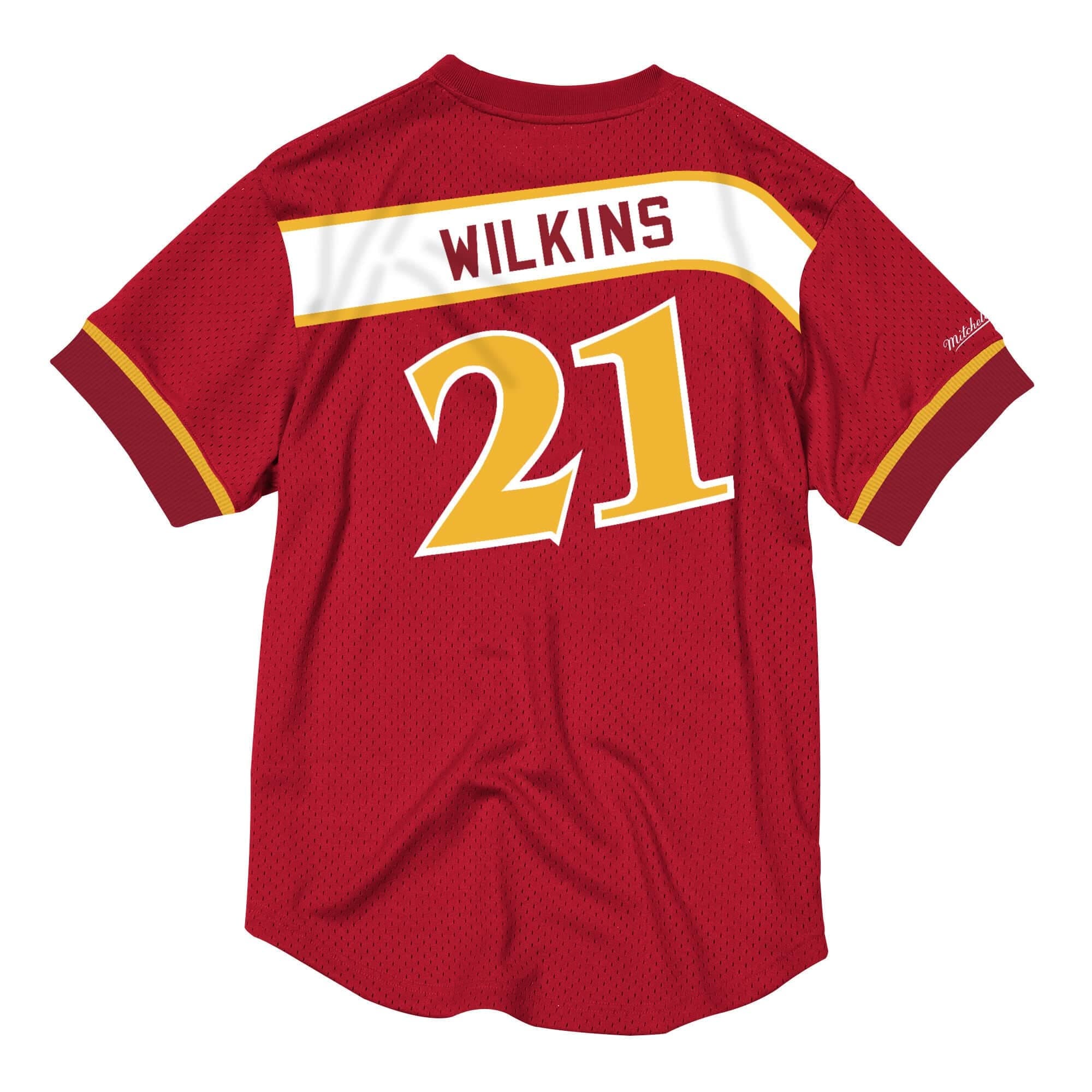 Футболка Mitchell & Ness Name And Number Mesh Top Atlanta Hawks 1987-88 Dominique Wilkins T-Shirt