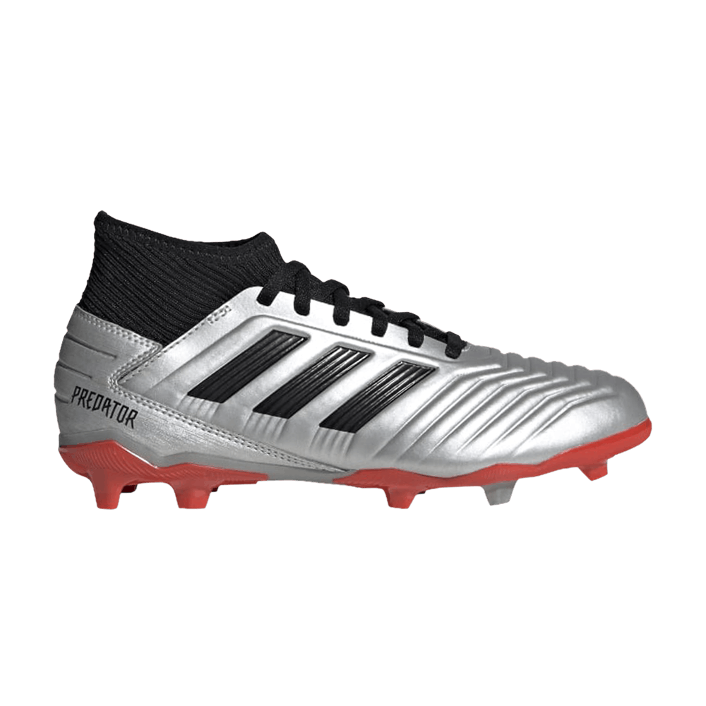 Кроссовки Adidas Predator 19.3 FG J 'Silver Metallic Red'