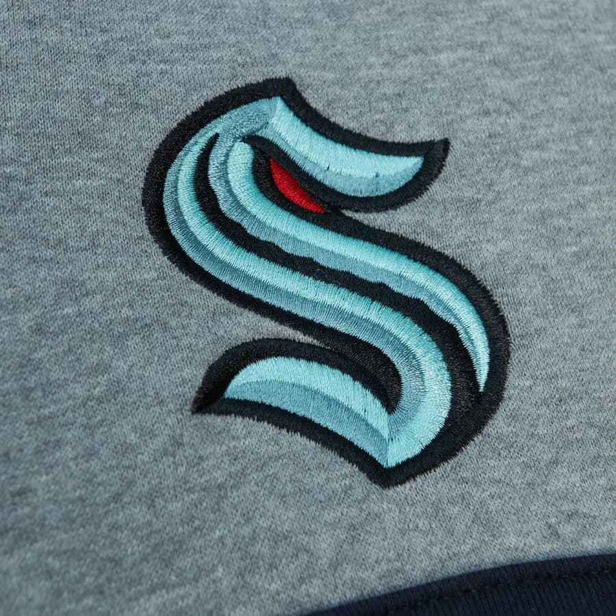 Худи Mitchell & Ness Light Blue Seattle Kraken Head Coach Pullover Hoodie