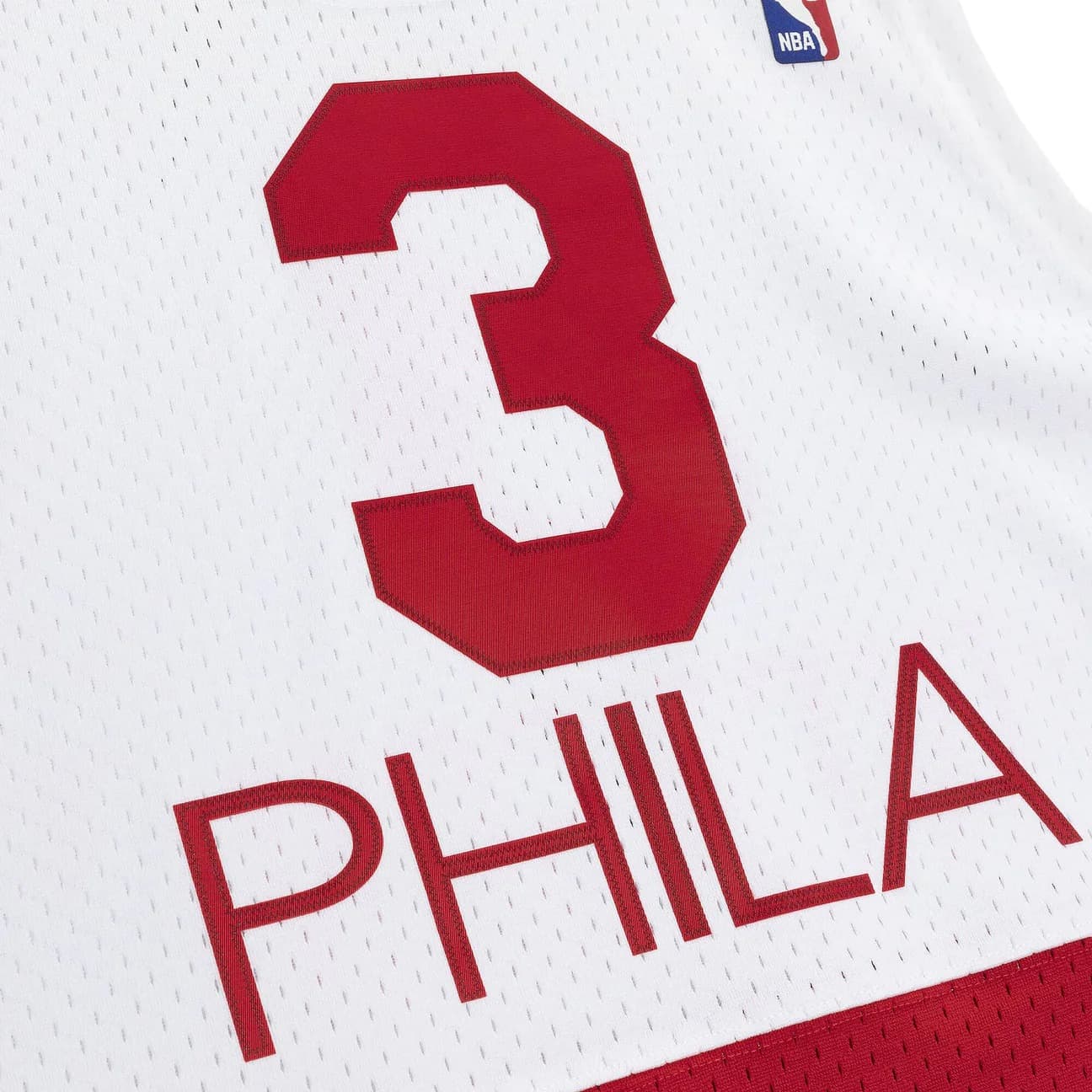Баскетбольная джерси 2003-04 Philadelphia 76ers Allen Iverson #3 Swingman Hardwood Classics White Red Jersey