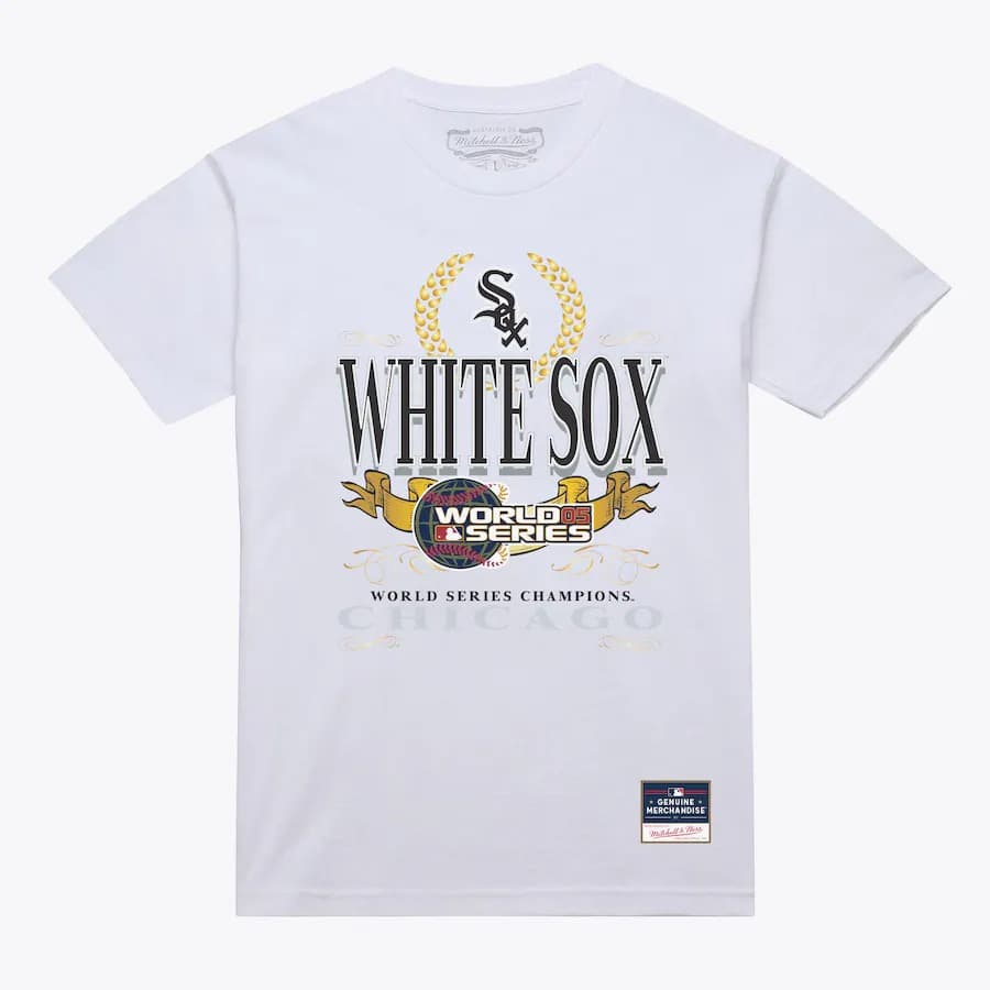 Футболка Mitchell & Ness White Chicago White Sox Pennant Chase T-Shirt
