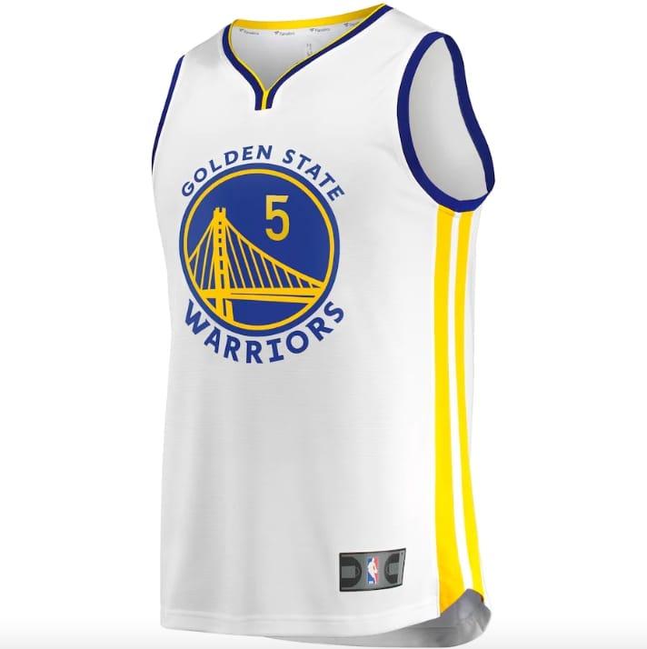 Баскетбольная джерси Golden State Warriors #5 Kevon Looney Fast Break Association White Jersey