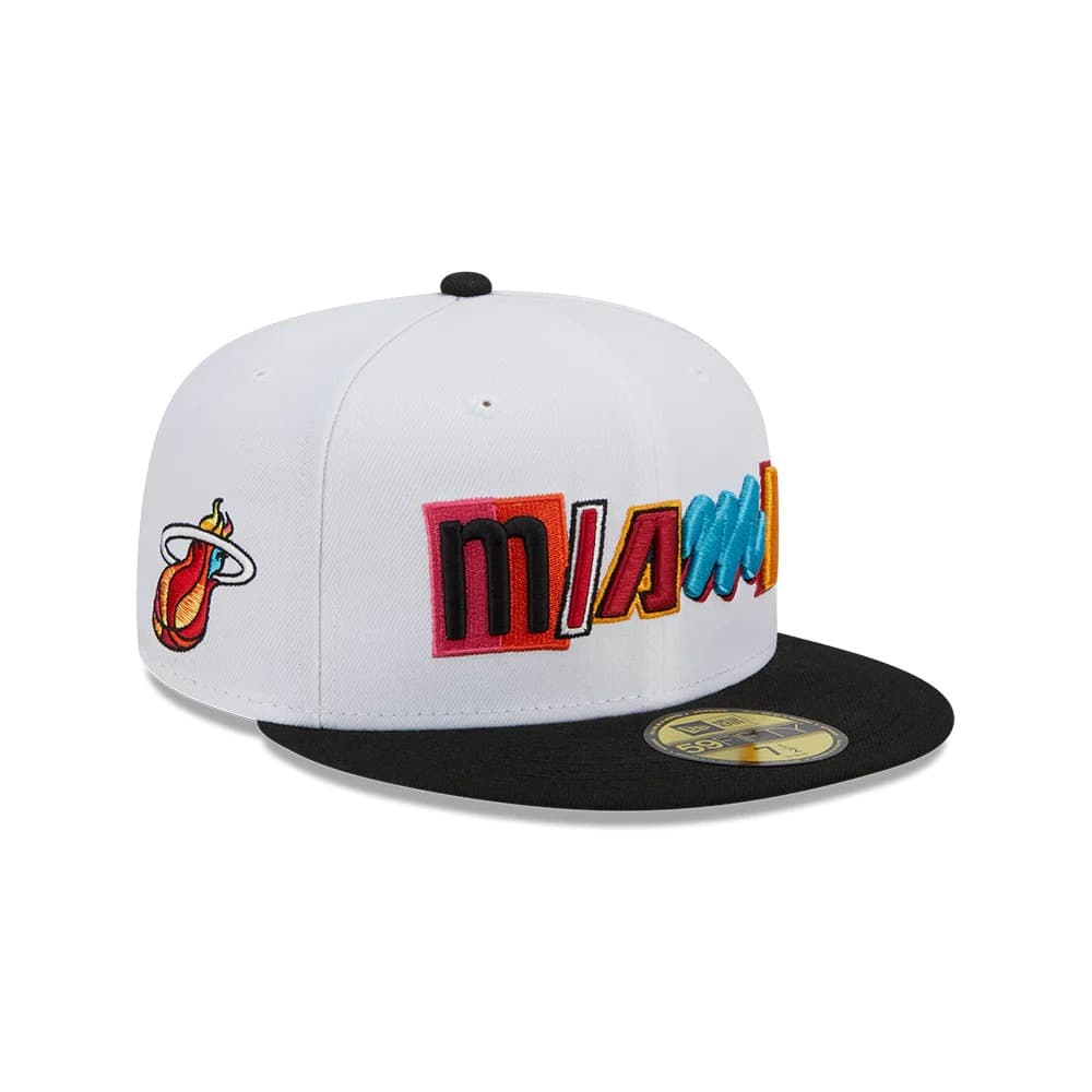 Бейсболка New Era Miami Heat 59FIFTY 2023 City Edition NBA Fitted Hat