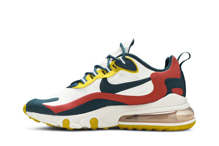Кроссовки Nike Air Max 270 React 'White Turquoise Yellow'
