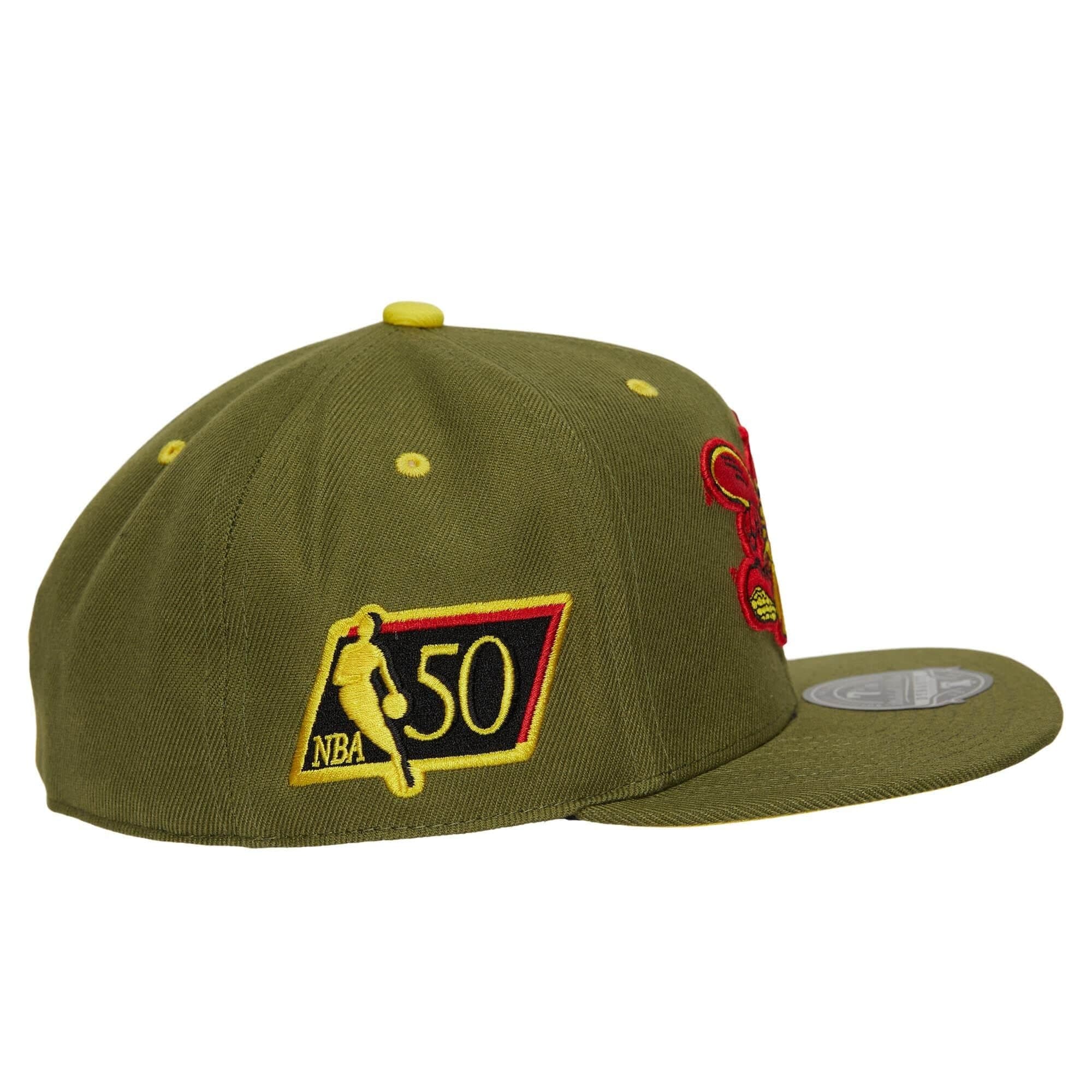 Бейсболка Mitchell & Ness Dusty Olive Fitted HWC Charlotte Hornets Hat