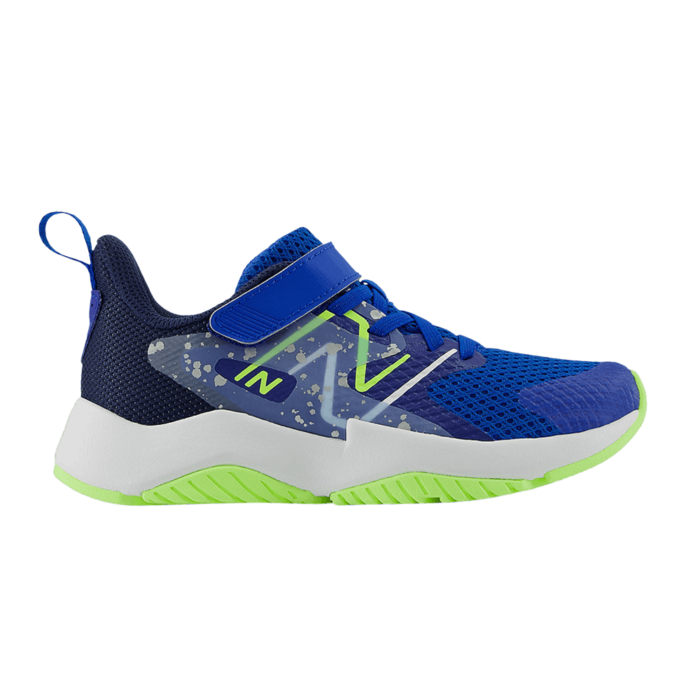 Кроссовки New Balance Rave Run v2 Bungee Lace Big Kid Wide 'Team Royal Paint Splatter'