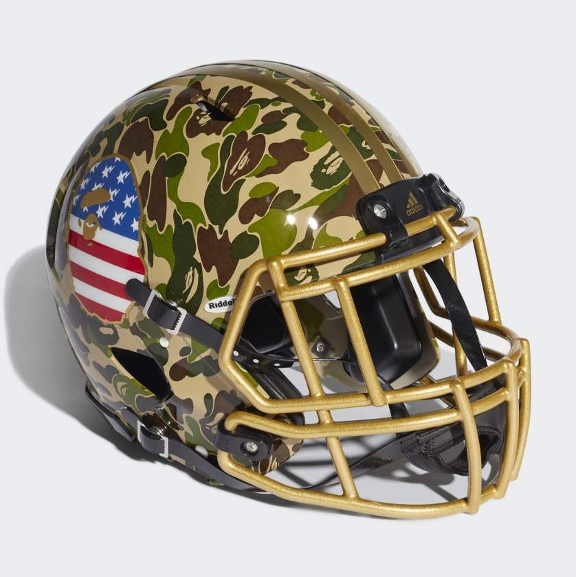 Шлем BAPE x adidas Riddell Helmet Green