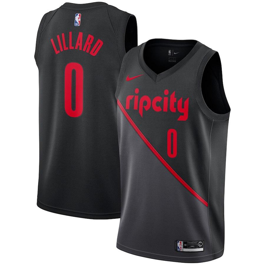 2018-19-Damian-Lillard-Blazers-0-City-Black
