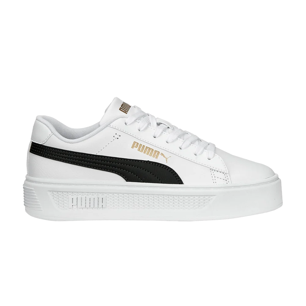 Кроссовки Puma Wmns Smash Platform v3 'White Black Gold'