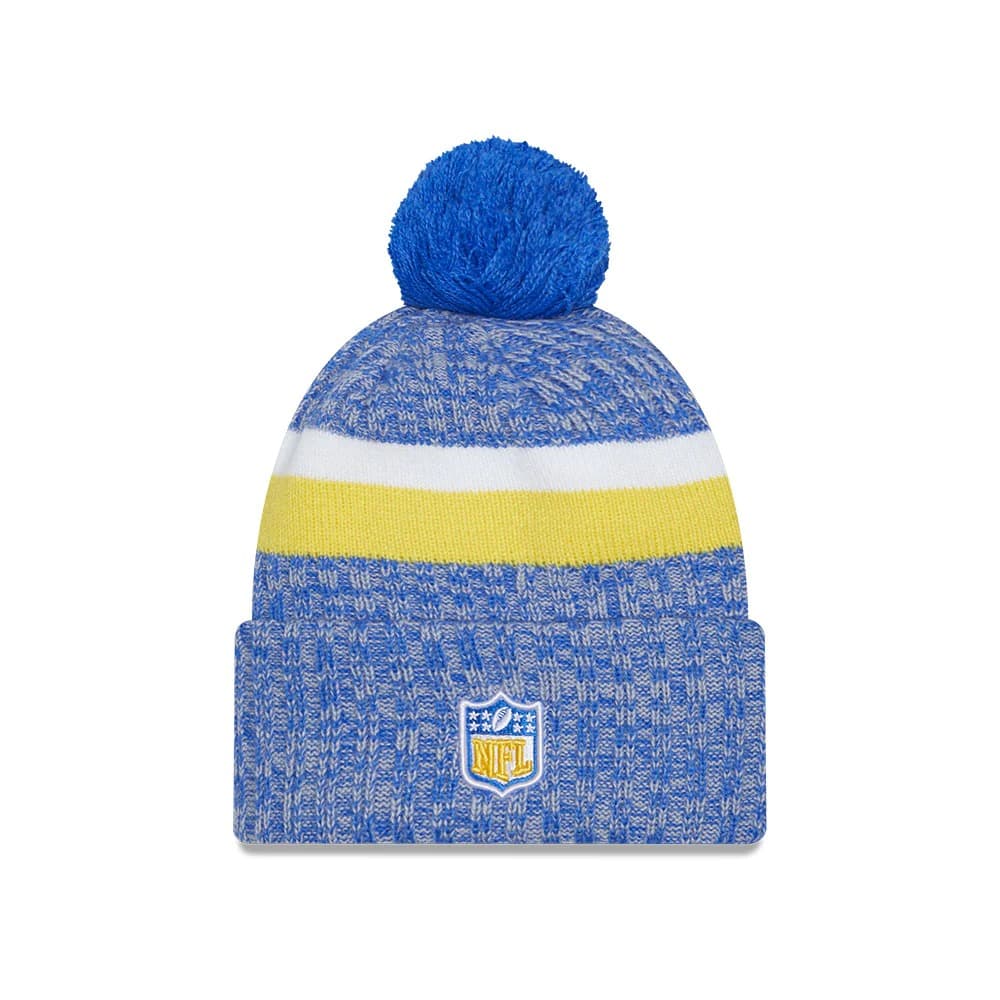 Шапка New Era Los Angeles Rams Sideline Pom Knit NFL 2023-24 Beanie