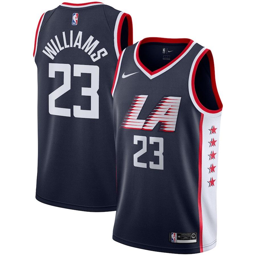 Баскетбольная джерси 2018-19 Lou Williams Clippers #23 City Navy
