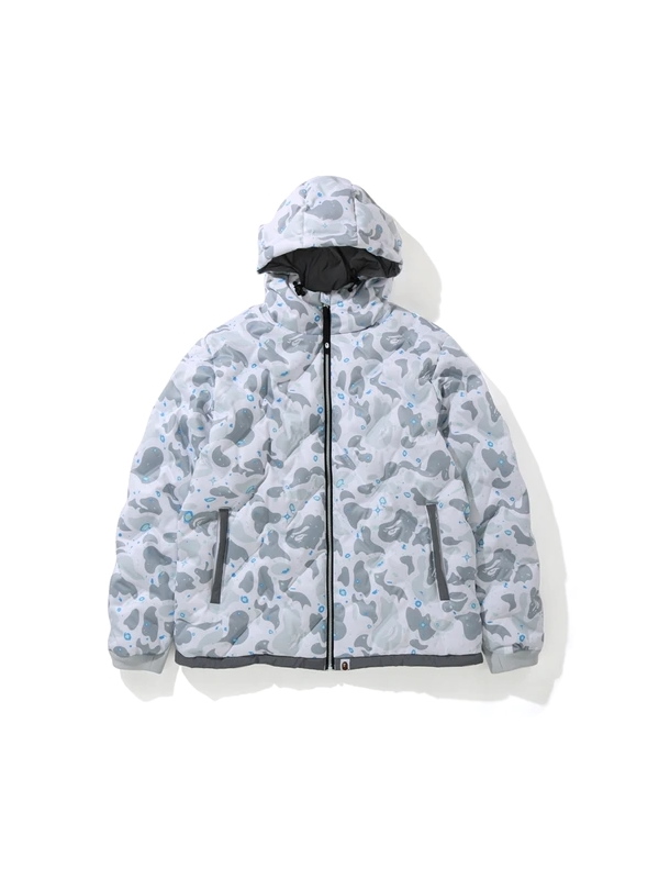 Пуховик BAPE Space Camo Hoodie Down Jacket White