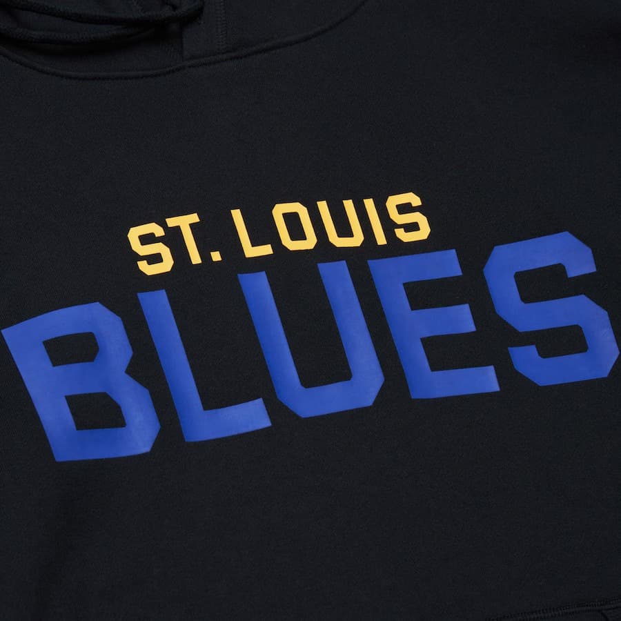 Худи Mitchell & Ness Black St. Louis Blues Game Time Fleece Pullover Hoodie