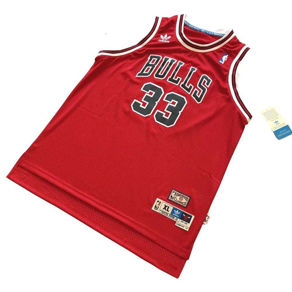 Баскетбольная майка Scottie Pippen Chicago Bulls #33 Red Throwback Swingman