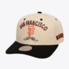 Mitchell-Ness-Oatmeal-San-Francisco-Giants-Legacy-Defined-Pro-Crown-Snapback-Hat-100x100
