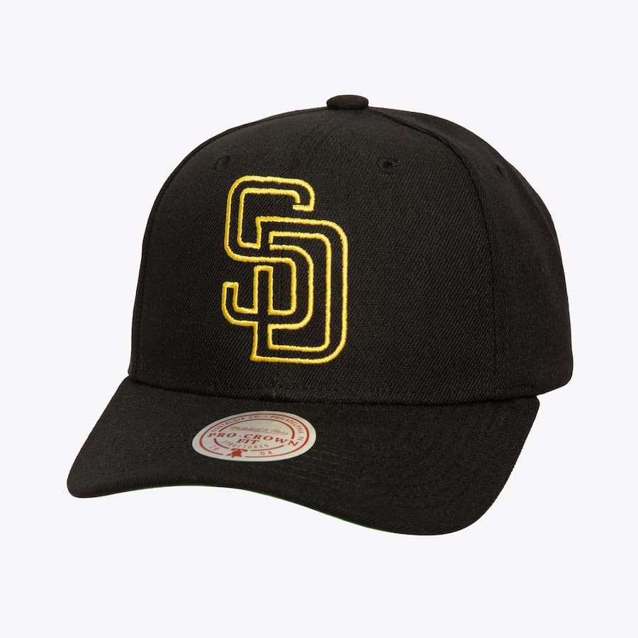 Mitchell-Ness-Black-San-Diego-Padres-Neon-Logo-Pro-Crown-Snapback-Hat