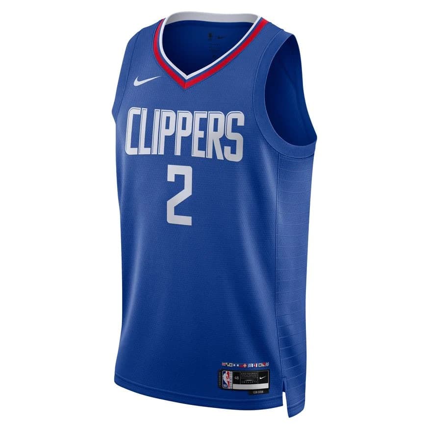 Баскетбольная джерси 2023-24 Los Angeles Clippers Kawhi Leonard #2 Swingman Icon Edition Blue Jersey