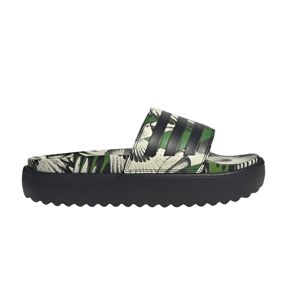 FARM Rio x adidas Wmns Adilette Platform Slide 'Crew Green Black'