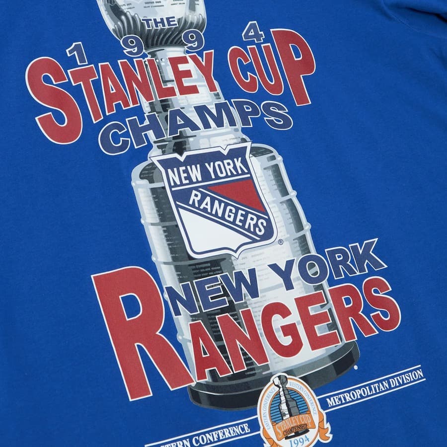 Футболка Mitchell & Ness Blue New York Rangers Cup Chase T-Shirt