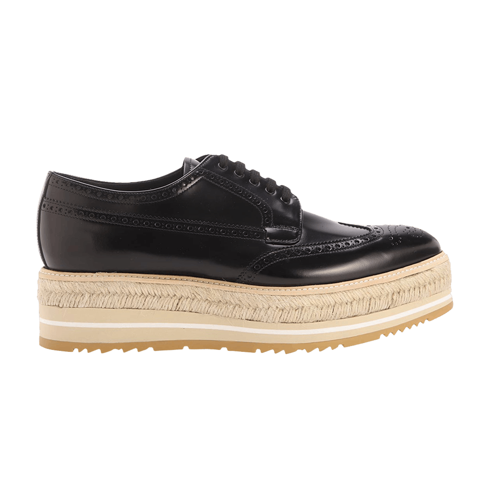 Кроссовки Prada Platform Lace-Up Plateau Derby 'Black'