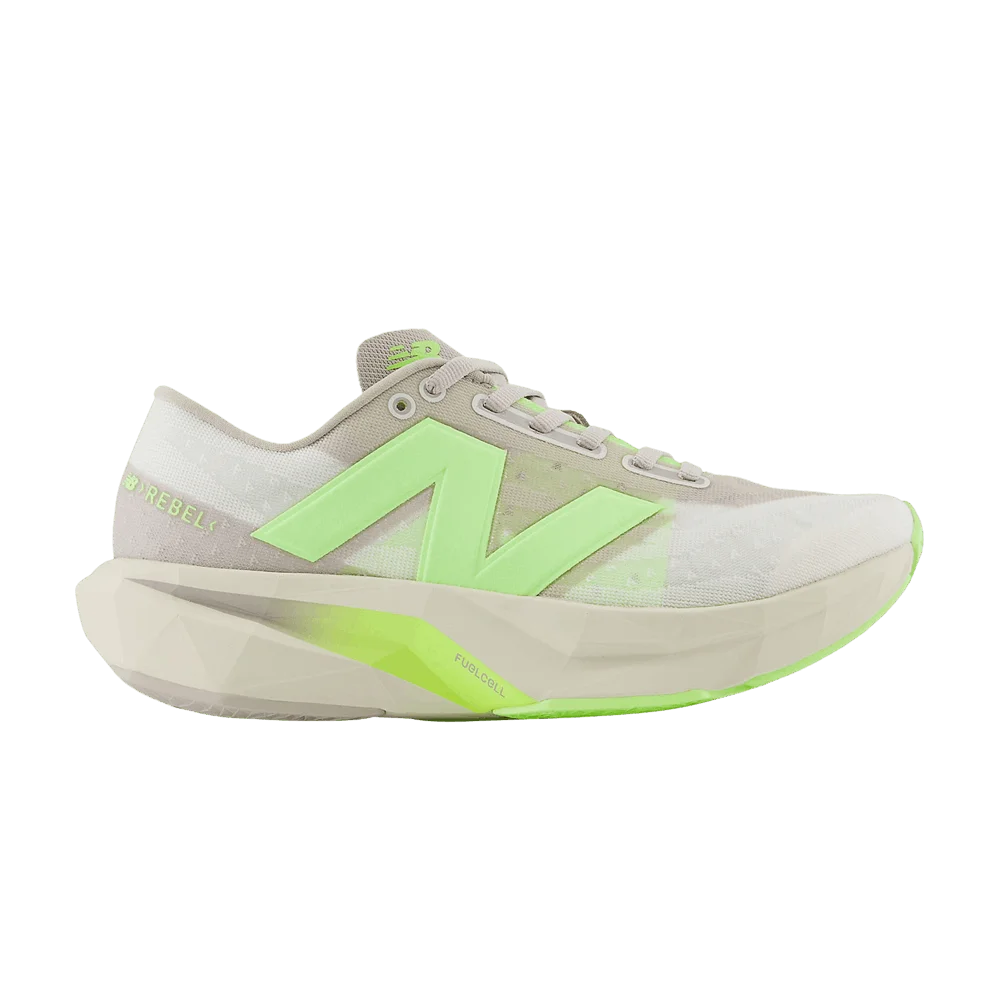 Кроссовки New Balance Wmns FuelCell Rebel v4 Wide 'Moonrock Bleached Lime Glo'