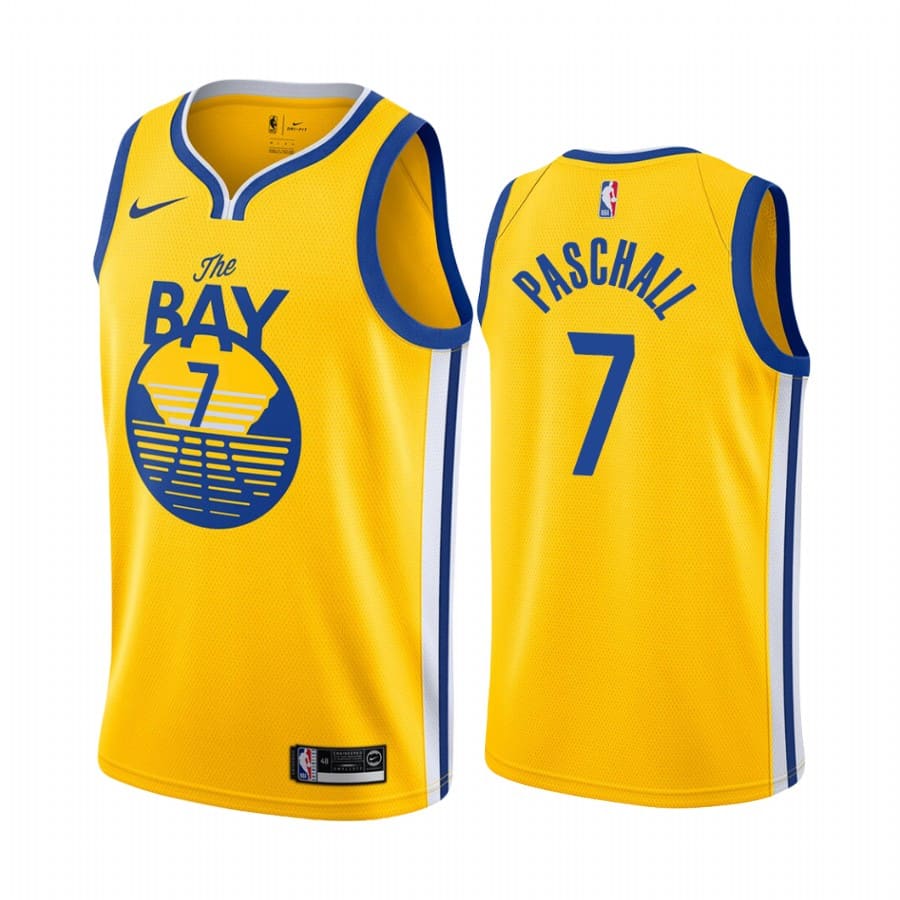 Баскетбольная джерси 2019-20 Warriors #7 Eric Paschall Statement Edition Gold Swingman Jersey