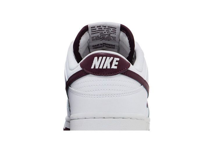 Кроссовки Nike Dunk Low 'White Night Maroon'