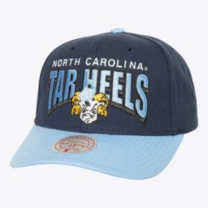 Mitchell-Ness-Navy-North-Carolina-Tar-Heels-Boom-Text-Pro-Vintage-Snapback-Hat-300x300