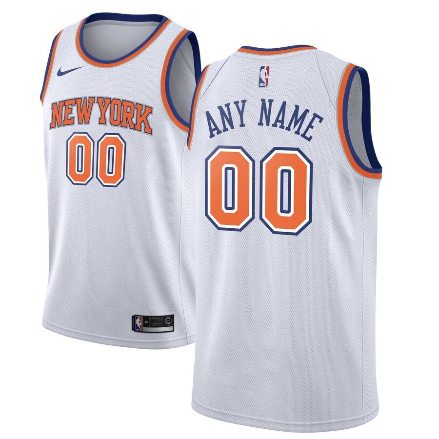2019-20-New-York-Knicks-Custom-Swingman-White-Statement-Edition