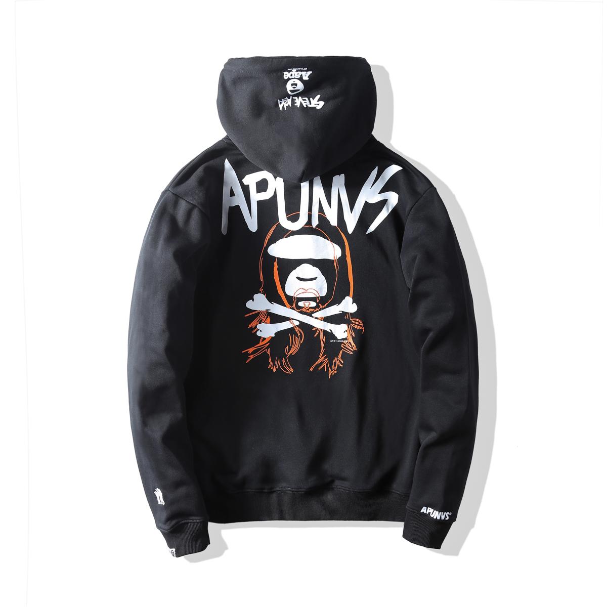 Худи AAPE x Steve Aoki Black
