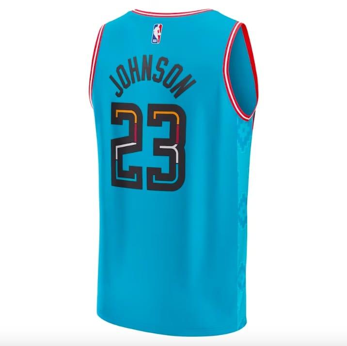 Баскетбольная джерси 2022-23 Phoenix Suns #23 Cameron Johnson Fastbreak City Turquoise Jersey