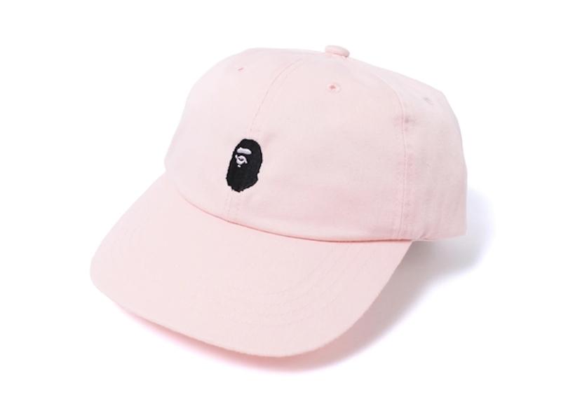 Бейсболка BAPE Ape Head Embroidery Panel Cap Pink/Black