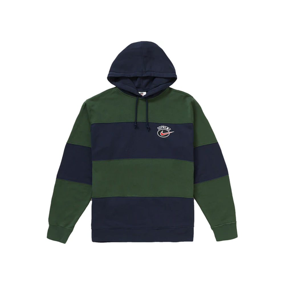 Худи Supreme x Nike Stripe Hooded Sweatshirt Navy