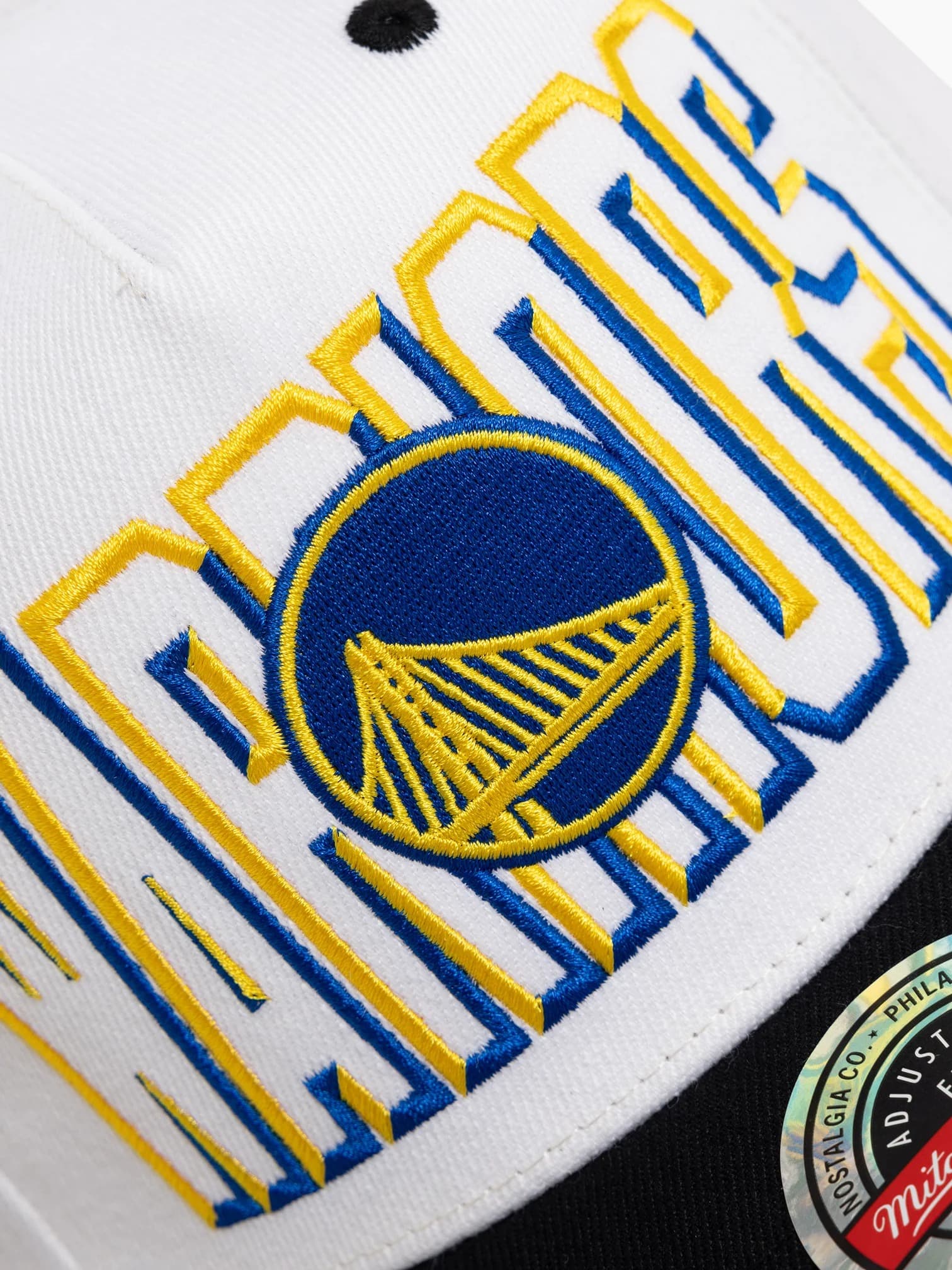Бейсболка Mitchell & Ness Golden State Warriors Bevel Classic Stretch NBA Snapback