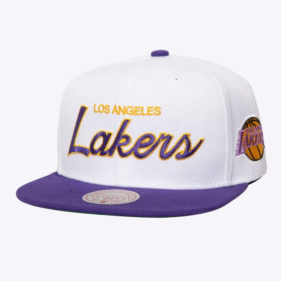 Mitchell-Ness-White-Los-Angeles-Lakers-1996-NBA-Draft-Hardwood-Classics-Snapback-Hat